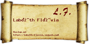 Labáth Flávia névjegykártya